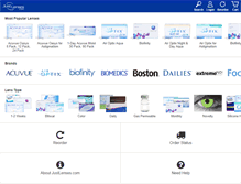 Tablet Screenshot of contactslens.com